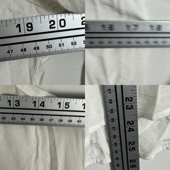 Sezane 100% Silk Elisa Black Ecru White Size 36 French / US 4 Button Top Blouse - Picture 13 of 14